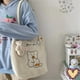 thumbnail image 5 of Corduroy Tote Bag Casual Shoulder Handbag Cute Shopping Bag Daily Bag for Women GirlsBeige, 5 of 5