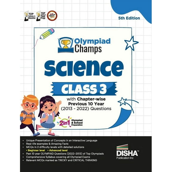 Olympiad Champs Science Class 3 with Chapter-wise Previous 10 Year (2013 - 2022) Questions 5th Edition Complete Prep Gui, (Paperback)