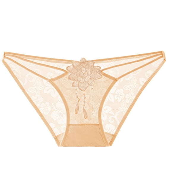 Lopecy-Sta Lace Underwear for Women Lace Panties Mesh Hipster Mid-Rise Briefs Breathable Underwear Briefs