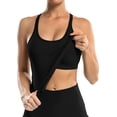 thumbnail image 3 of XINQIHANG Ribbed Workout Tank Tops for Women with Built in Bra Tight Racerback Scoop Neck Athletic Top, 3 of 7