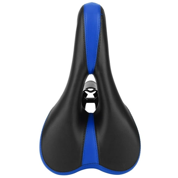 MixMart Mountain Bike PVC Comfort Racing Cycling Saddle Bicycle Thickening Soft Seat (Black&Blue)