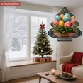 thumbnail image 4 of Metal Hanging Christmas Tree Wind Decorations - Festive Garden Spinners with Colorful Floral Patterns for Yard and Garden Decor, 4 of 7
