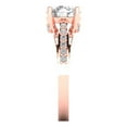 thumbnail image 3 of 2.21ct round cut white sapphire 18k rose gold Bridal Wedding Engagement Promise Anniversary Ring for Women size 4.25, 3 of 7