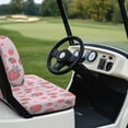 thumbnail image 6 of Pzuqiu Golf Cart Seat Covers Breathable Polyester Cloth, Compatible with 2-Seats Cart Outdoor, for Ezgo 2 Passenger Seats Carts Golf Carts, Strawberry, 6 of 9