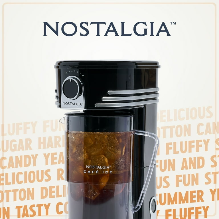 Nostalgia Café 3-Quart Maker for Iced Coffee, Tea, Latte, Cold