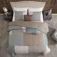 thumbnail image 3 of Bebejan Tranquil Patch 100% Cotton Sateen 5 Piece Reversible Comforter Set, Queen, All Season, Cozy Comfort, 3 of 11