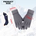 thumbnail image 2 of Guantes de invierno para pantalla táctil, 2 uds., guantes tejidos, puños elásticos, guantes cálidos de invierno, 2 of 5