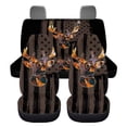 thumbnail image 2 of KUIFORTI American Flag Deer Car Seat Covers 4 Pcs Automobile Seat Cover Sets Front Seats and Rear Bench Cover Car Seat Protectors Interior Covers for Auto Truck Van SUV, 2 of 7