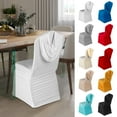 thumbnail image 2 of Hadanceo Chair Cover High Elastic Integrated Decorative Polyester Ruched Design Dining Chair Protector Cover, 2 of 5
