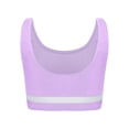 thumbnail image 5 of Raenseen Kids Girls Athletic Tracksuit 2 Piece Outfits Dance Tank Tops Sport Bra and Yoga Shorts Light Purple 8, 5 of 8