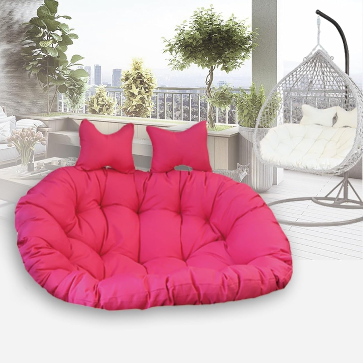 Double People Swing Chair Cushion, Washable Hanging Egg Chair