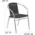 thumbnail image 3 of YEXJ Commercial Aluminum and Rattan Indoor-Outdoor Restaurant Stack Chair-1-Aluminum and Black, 3 of 7
