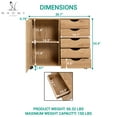 thumbnail image 6 of Naomi Home Adult Amy 5-Drawer Wood Dresser Chest with Cabinet Door, Mobile Storage Organizer & Printer Stand for Home Office, Natural, 6 of 9