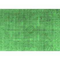 Ahgly Company Indoor Rectangle Persian Emerald Green Traditional Area Rugs, 5' x 7'
