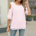 thumbnail image 2 of Womens Tops Puff Short Sleeve Shirts Pleated T Shirts Dressy Casual Business Trendy Summer Tunic Blouse, 2 of 2