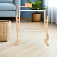 thumbnail image 4 of TABLZONE 1Set Wooden Embroidery Frame Stand Adjustable Height 360 Degree Rotating Needlework Hoop Holder, 4 of 8