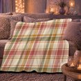 thumbnail image 6 of Autumn Plaid Sofa Farmhouse Living Room, Festive autumn celebration Scene, Warm Flannel Blanket for Ranch House and Living Room, Art Lovers autumn celebration Gift, Festive Home Decor, 6 of 9