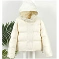 thumbnail image 3 of ZHUGeLI Women's Winter Coat Cropped Puffer Jacket Long Sleeve Zip Stand Collar Baggy Short Warm Down Coat with Pockets, 3 of 4