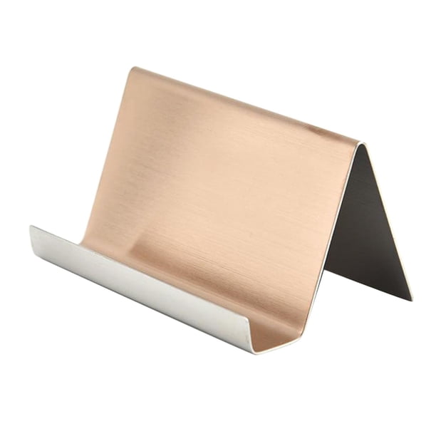 Titulares De Tarjetas De Visita Colección Con Soporte Para Nombres Organizador En Rack Rose Gold H Sunnimix Titular de la tarjeta de nombre comercial