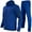 Dark Blue, variant on Mens Track Suits 2 Piece Set Hooded Pullover and Pants Elastic Waist Sportswear Sets, S