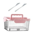 thumbnail image 1 of GROWTH TANK Fruit Lunch Box Multifunction Food Lunch Container for Office Camping Picnic Pink 600ml, 1 of 9