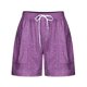 thumbnail image 5 of Pantalones Cortos Sueltos para Mujeres Ilustración de Moda de Verano Encaje Hasta Bolsillo Elástico Pantalones Cortos Casuales, 5 of 5