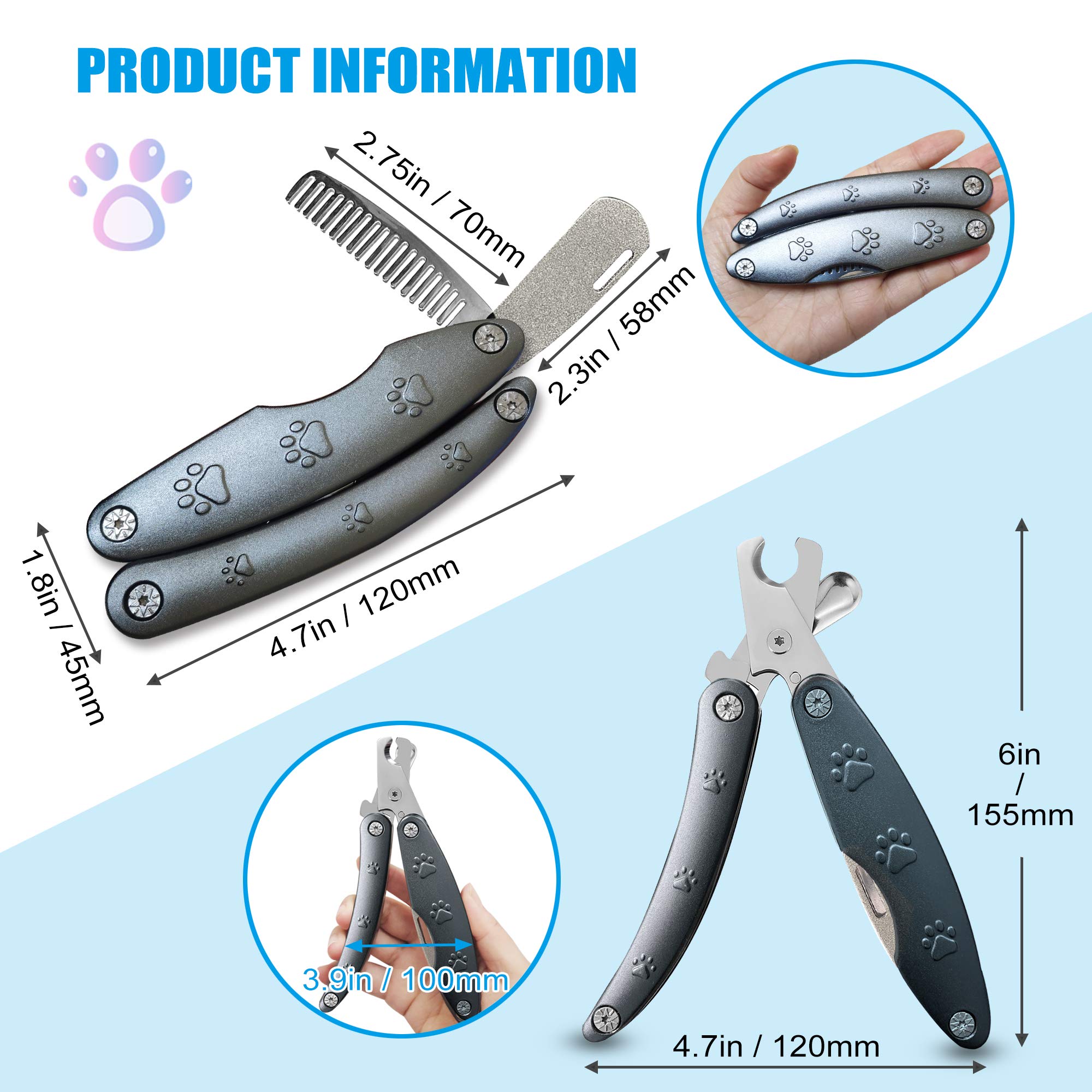 Pet Deluxe Dog Nail Clippers with Nail File photo 3