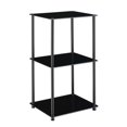 thumbnail image 1 of Convenience Concepts 157012BLBL Designs2Go Classic Glass 3 Shelf Bookcase, Black, 1 of 4