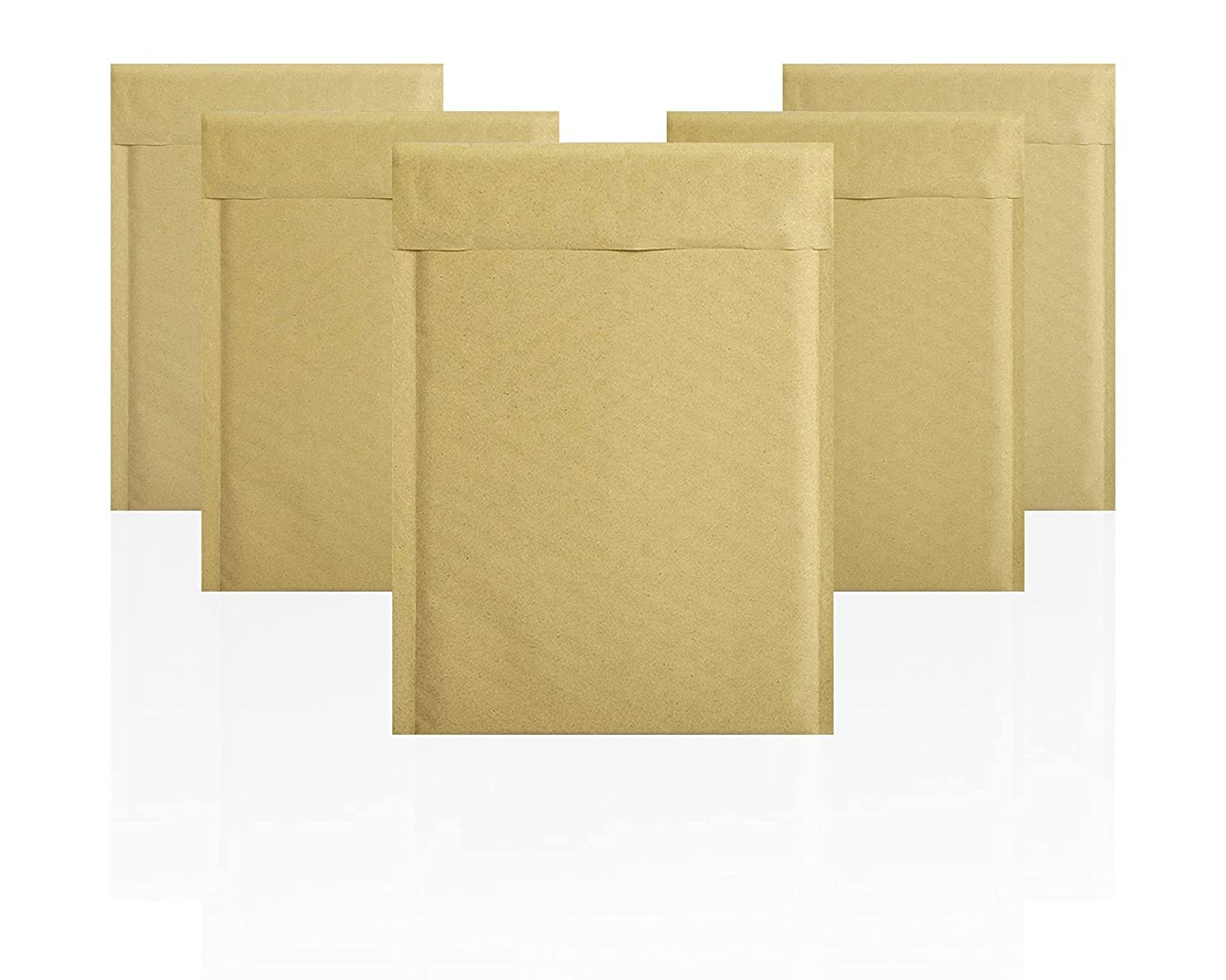 AMIFF Kraft Bubble Mailer 12.5 x 18 Inch, Pack of 10 Brown Kraft Bubble