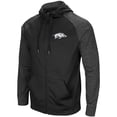 thumbnail image 2 of Men's Colosseum Black Arkansas Razorbacks Big & Tall Blackout 2.0 Raglan Full-Zip Hoodie, 2 of 3