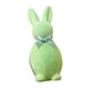 thumbnail image 3 of Mini figura de conejo flocado, estatua de conejito, adorno decorativo de animal, pieza central Verde, 3 of 7