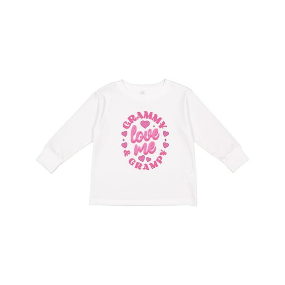 Inktastic Grammy and Grampy Love Me Girls Long Sleeve Toddler T-Shirt