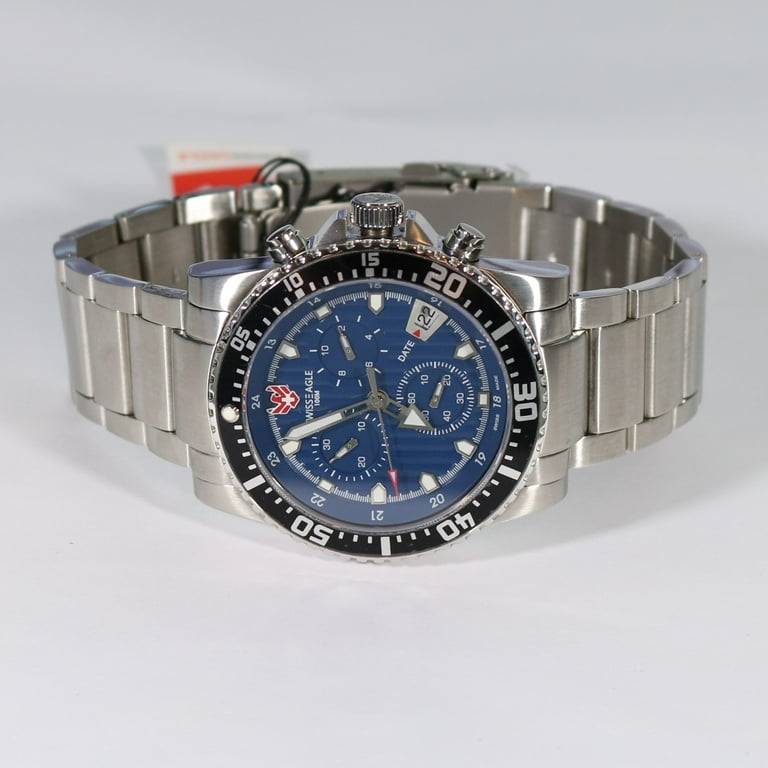 Swiss Eagle Sea Ranger Blue Dial Chronograph Watch SE-9005-33