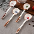 thumbnail image 2 of 4Pcs Long Handle Spoon Ceramic Spoon Reusable Ceramic Spoon Porridge Spoon Home Spoons, 2 of 8