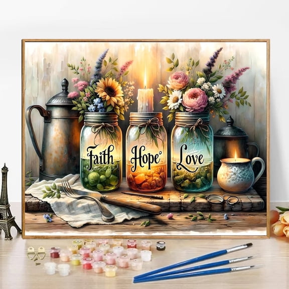 JYLMOOD Paint by Numbers for Adults Kits, DIY Easy Painting by Numbers for Gift Home Wall Decoration 16x20in without Frame