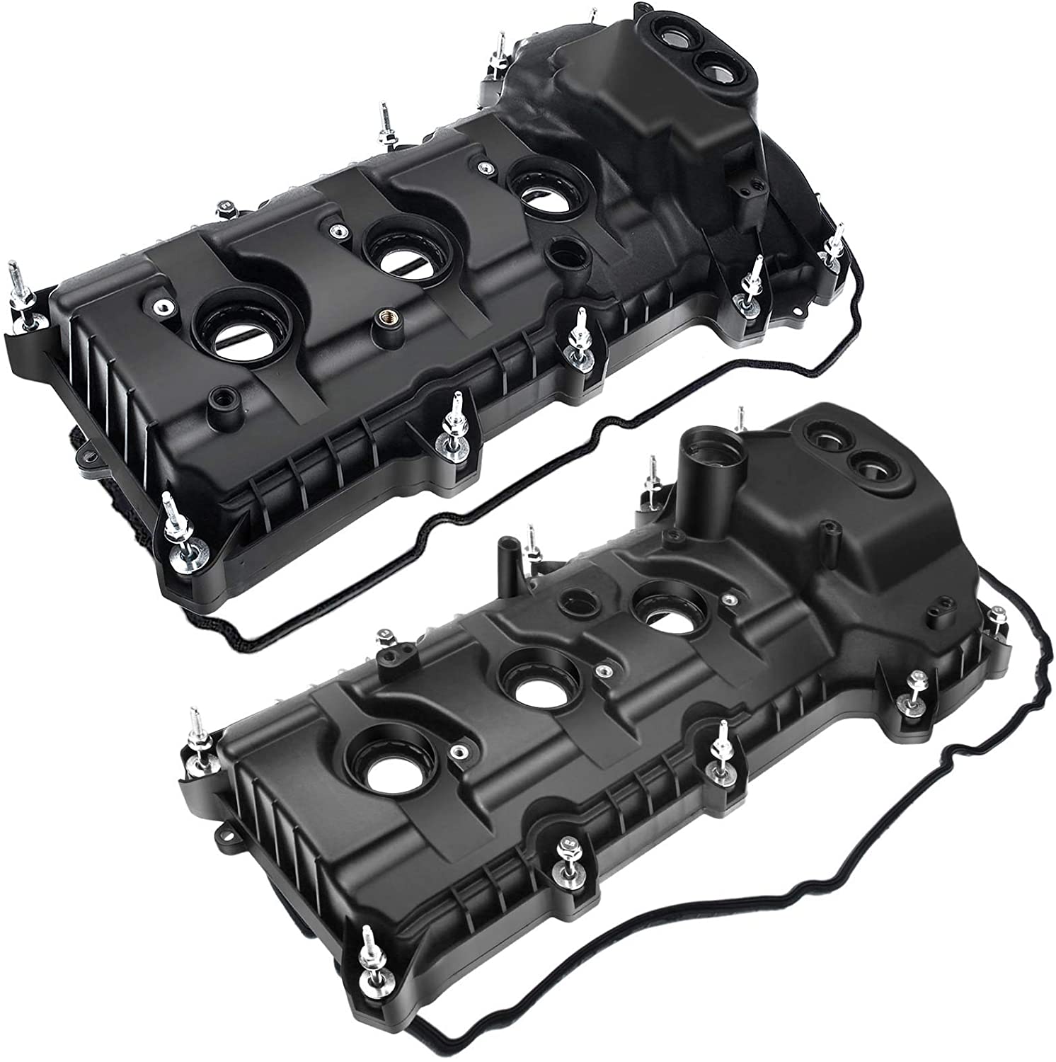 A-Premium Engine Valve Covers Compatible with Ford F-150 11-17 Explorer  11-19 Mustang 11-17 Flex 2013-2019 3.5L 3.7L Left and Right 2-PC Set 
