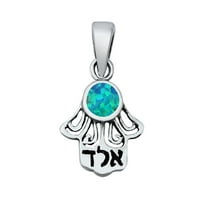 Sterling Silver Hebrew Medallion Pendant Statement Jewish Swirl Charm 925 Jewelry Female Unisex