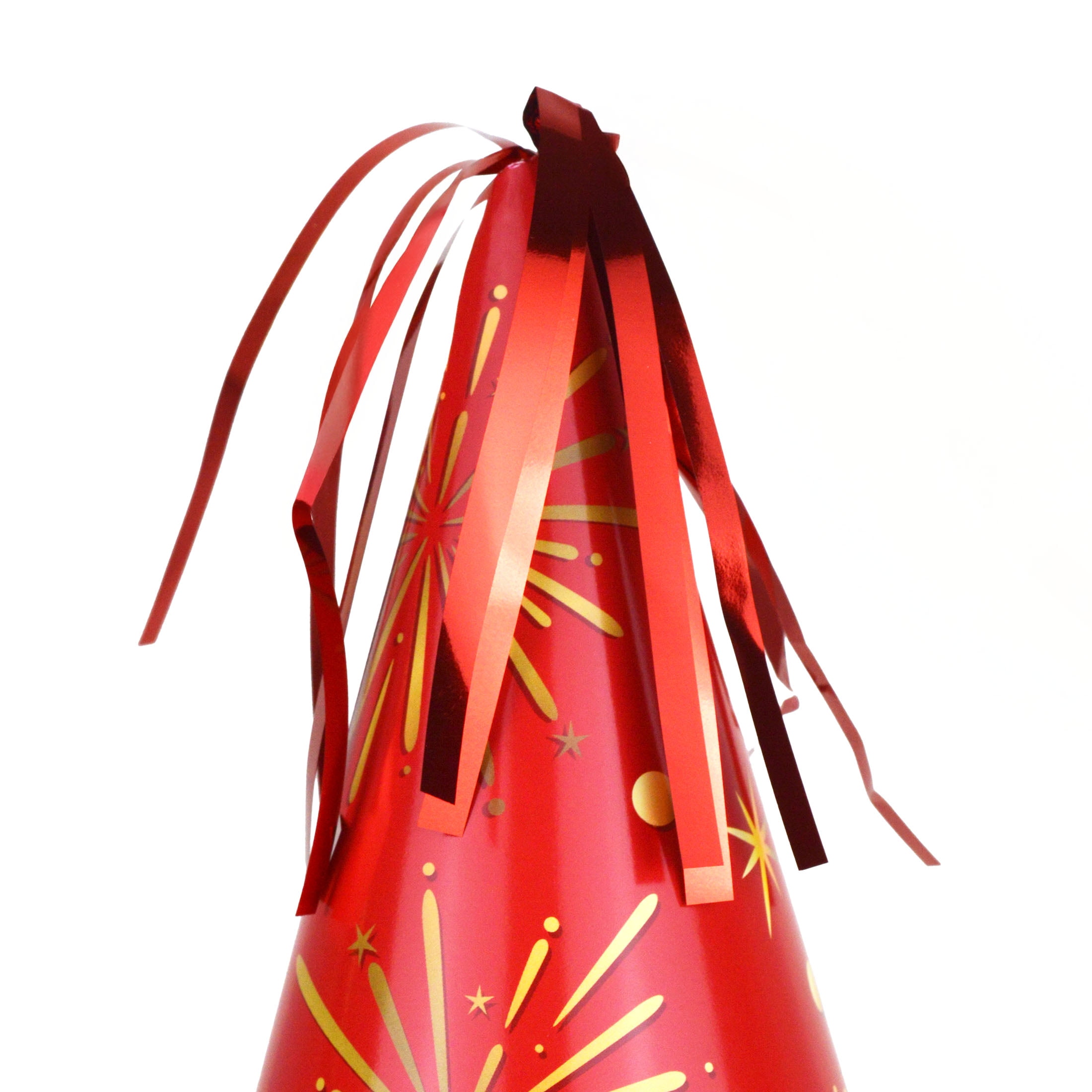 Chapeau conique rouge du Nouvel An avec franges et inscription « Bonne année », 1 Pièce, décorations festives, une façon originale de célébrer avec style, adulte