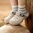 thumbnail image 6 of GPOECD Kids Clogs Lightweight Summer Sandals with Breathable Perforated Design Open Toe Beach for Easy Drying and Sole for Kids Boys Slippers 5-11Y 01_Khaki,10.5-11 Years, 6 of 6
