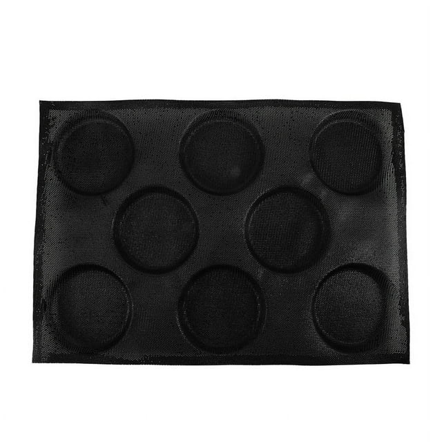 Moldes para panecillos de hamburguesa con 8 agujeros para hornear Moldes de silicona de malla para hornear Moldes para hornear perforados antiadherentes