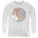 DC Flash & Rétro Flash Fer sur la Jeunesse T-Shirt à Manches Longues & 44; Blanc - Petit – image 1 sur 1