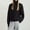 Black(New), variant on PNTUTB Women's Fashion Solid Color Long Sleeve Full Zipper Knit Cardigan Sweaters Casual Loose Comfort Coat