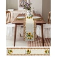 thumbnail image 3 of Boanket Sunflower Table Runner - 120 Inch Long, Kitchen Dining Table Runner Dresser Scarves, Vintage Summer Botanical Yellow Floral Pastoral Farmhouse Decor for Coffee Tables Wedding Party Banquet, 3 of 8