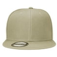 thumbnail image 5 of 2-pack Classic Snapback Hat Cap Hip Hop Style Flat Bill Blank Solid Color Adjustable Size Black & Khaki, 5 of 6