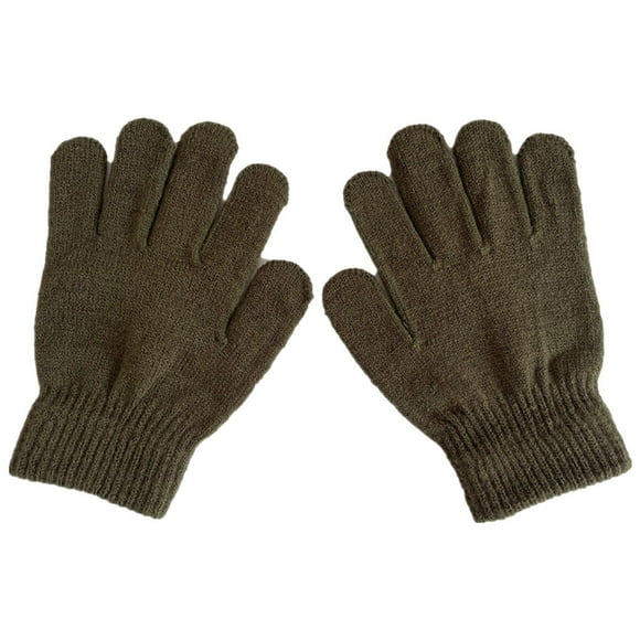 Minnieouse 1 par de guantes para niños, calentador de manos para exteriores de estilo sencillo, cubiertas para calentar manos para niños y niñas, guante guantes y mitones Ejercito verde Minnieouse AP009862-13