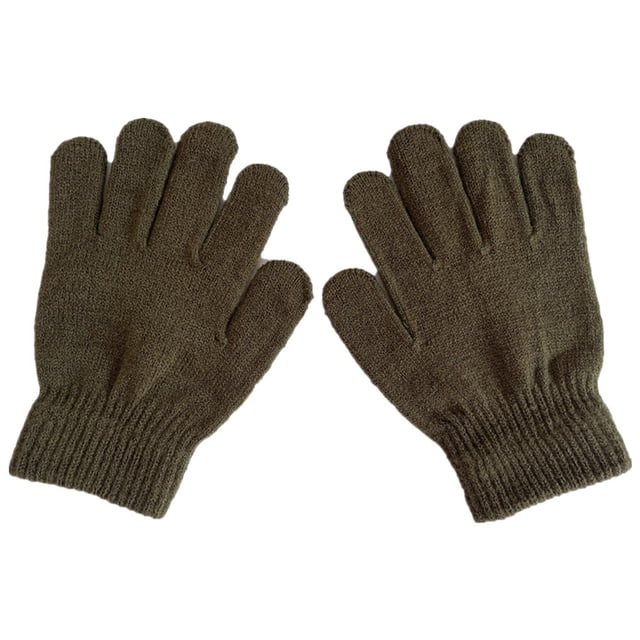 Minnieouse 1 par de guantes para niños, calentador de manos para exteriores de estilo sencillo, cubiertas para calentar manos para niños y guantes y mitones Ejercito verde