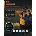 thumbnail image 3 of Tikland Smart Watch for Men Answer/Make Call for Android iPhone, 1.39" AMOLED HD Screen Mens Luxury Watch 114 Sports Modes, 400mAh Rugged Smartwatch Pedometer, 3 of 7
