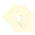 thumbnail image 3 of Off White Picture Frame Mat for 10x10 Frames - Heart Opening for 5x5 Photos - 10 Mats, 3 of 7
