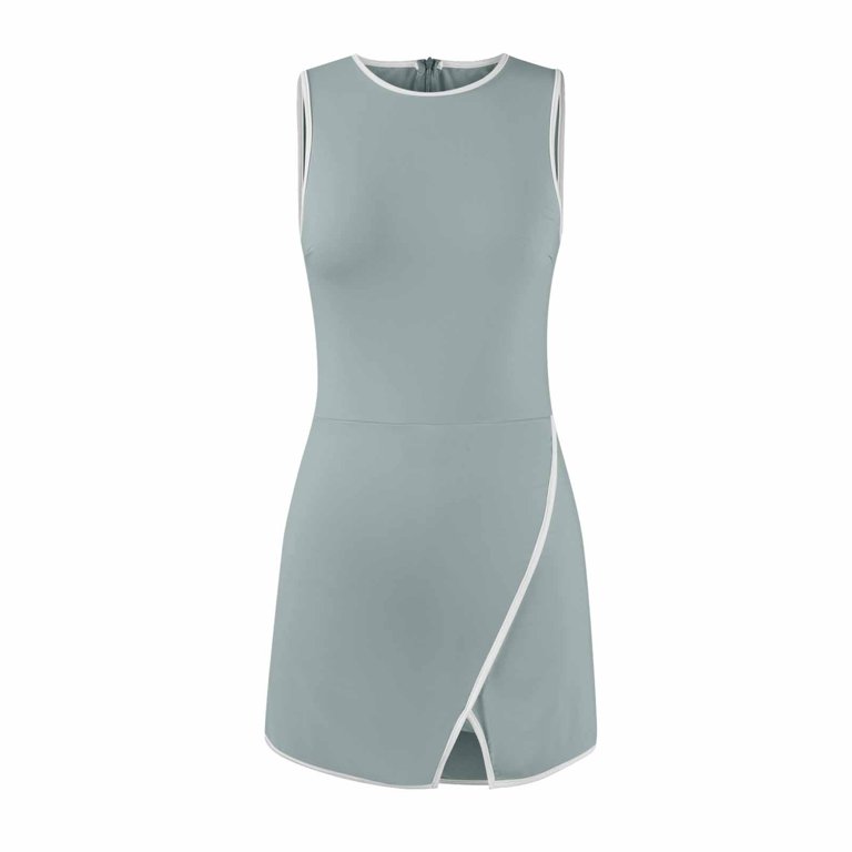 Xyxonk Athletic Dress for Women Sleeveless Tennis Romper Dress Flowy Summer  Workout Dress with Shorts Slit Solid Color Active Dress Light Green L -  Walmart.com