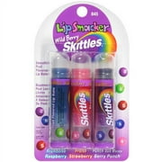 Lip Smacker Wild Berry Skittles Smoothie Fruit Flavored Lip Balm, 3 count, .42 oz